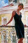 Garmash Afternoon on the Balcony painting